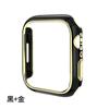Funda Protectora Hueca Tallada Deslumbrante de Dos Tonos Adecuada para Apple 8 9 10 11 iWatch Ultra Marco Protector Estuche Duro