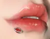 Unha de lábio de aço inoxidável estrela dentes internos decoração de lábio personalidade estilo ins unha do osso da orelha unha da orelha piercing joia atacado venda quente