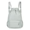 Mochila de cordón informal de otoño e invierno transfronteriza práctica portátil gran capacidad cierre color sólido mochila para estudiantes venta al por mayor