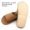 Sandálias de Verão de Bambu e Rattan Tecido para Uso Doméstico Interno e Externo, Confortáveis para Homens e Mulheres, Estilo Casal, Chinelos Antiderrapantes Atacado
