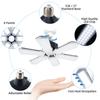 Fábrica de origen transfronteriza nueva luz LED para garaje plegable de deformación luz de 6 hojas iluminación de techo de almacén taller lámpara minera