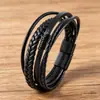 Pulsera Retro Popular para Hombre de Temu Tejida a Mano con Piedra de Ojo de Tigre y Piedra Volcánica, Pulsera para Hombre en Stock a Bajo Precio al por Mayor