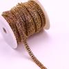 Nueva Cadena de Garras de Diamante Multicolor de Tres Filas Cadena de Pedrería Densa Galvanizada Cadena de Pedrería Versátil Cadena de Pedrería Cosida a Mano para Bricolaje Joyería