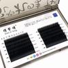 Esfoliante Qiao Pupila Roxa Combinado com Cílios Pretos 0.20 Plano Cílios Duplos Ponta Única Enxertados Cílios Pretos Densos Suaves