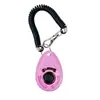 Dispositivo de Entrenamiento para Mascotas Oval Clicker Sonoro Herramienta de Entrenamiento para Perros Negro Correa Larga en la Muñeca Botón Juguete