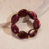Pulsera ovalada con degradado transfronteriza europea y americana, estilo vintage de mediados de siglo, diseño único, joyería de nicho de lujo ligero con un toque de alta gama