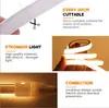 Fita de LED COB 110v com conjunto de plugue, à prova d'água para exterior, 127 volts, LED flexível, padrão dos EUA, para uso transfronteiriço e internacional