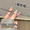 Óculos de Grau Sem Aro Ultraleves para Homens e Mulheres, Armações Quadradas Elegantes Douradas, Adequados para um Visual Natural Sem Maquiagem, Podem Ser Personalizados com Lentes de Grau ou Sem Grau