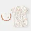 Ropa de Verano para Bebé Anyang Mameluco de Manga Corta Body de Bebé Traje Delgado de Algodón Helado para Gatear