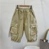 Ropa de Primavera y Otoño para Hombre y Mujer para Niños Pantalones Casuales Estilo Occidental para Bebé Personalidad Infantil Moderno Estilo Coreano Moda Callejera Bolsillo Grande Pantalones Crockwear