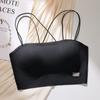 Sujetador Strapless para Mujer, Chaleco Anti-Exposición, Sujetador Cruzado de Espalda con Tirantes Finos Integrados Sexy