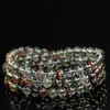 Pulsera de Piedra Fantasma Colorida Micro-Maceta de Cristal Hongchu Tipo Hielo Cuatro Estaciones Recipiente del Tesoro de Piedra Fantasma Pulsera de Perlas Redondas Venta al por Mayor