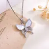 Collar Venta Caliente Transfronteriza Mariposa Zirconia Microincrustada Accesorios de Collar para Mujer Cadena de Clavícula Simple Nicho Gama Alta Accesorios para Mujer