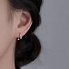 Brincos de Orelha Para Piercing S999 Prata Pura Estilo Parafuso Gota d'Água C00560