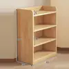 Estantería de Madera Maciza Estante de Almacenamiento Sala de Estar de Pie Simple Infantil Librero Hogar Multicapa Dormitorio Estudiante Oficina Almacenamiento