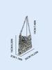 Bolso de Lentejuelas Metálicas Vintage plateado para Mujer 2024 Nuevo Bolso de Llegada Tejido a Mano de Alta Gama Portátil de Hombro Sobaco
