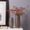 Novo Estilo Chinês Simples Moderno Preto Esculpido Cerâmica Vaso para Flores Armazenamento de Água Decorações Suaves para Mobiliário Doméstico