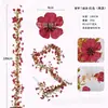 Enredadera de trompeta artificial Amazon transfronteriza, enredadera morada, follaje, enredadera para decoración de bodas y eventos, enredadera de flores artificiales