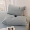 Lençol de Cama de Algodão Puro Classe A Espesso, Peça Única, 100% Algodão, Lençol de Cama de Solteiro para Dormitório de Verão, Conjunto de Três Peças com Fronha, Adequado para Todas as Estações