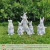 Escultura de coelho em PRFV para exterior, decoração de jardim, comunidade imobiliária, animal de simulação, ponto turístico, decoração de beleza para gramado