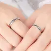 Anillo de Pareja Retro Xizang Seis Sílabas Verdaderas Anillo de Plata Tailandesa Antigua Anillo Simple con Sutra del Corazón