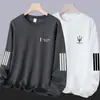 Envio RápidoCamiseta Pulôver Masculina Outono e Inverno Solta Grossa Gola Redonda Manga Longa, Tamanho Grande, Versátil