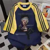 Camiseta de Manga Corta con Tres Rayas Estilo High Street Americano 2026 Verano Nuevo Casual Holgado Vintage Versátil Top