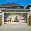 Tela de Fondo para Decoración de Puerta de Garaje Transfronteriza Nuevo Banner de Navidad Tela Colgante para Fiesta Festiva al Aire Libre Tela de Tapicería Navideña