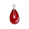 Collar con Colgante de Ágata Roja Natural Incrustado en Plata S925 Ai Yu Calcedonia Forma de Gota de Agua Venta Directa de Fábrica S3110101A