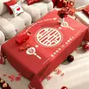 Mantel de boda rojo, lavable, a prueba de aceite, impermeable, mantel de comedor, nueva cubierta festiva para mesa de té 2024, cubierta de compromiso