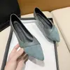 Zapatos de Trabajo Negros Mate para Mujer, Zapatos de Piel, Versátiles para Otoño, Estilo Chanel, Puntera Puntiaguda, Cómodos, Profesionales, Boca Baja, Tacón Bajo, Zapatos de Oficina