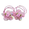Novos Scrunchies de Rede com Flor de Rosa de Alta Elasticidade para Meninas, Múltiplas Faixas Elásticas Resistentes Que Não Danificam o Cabelo, Lindas Faixas de Cabelo Florais