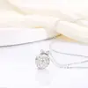 Pingente de Bola de Cristal com Diamantes Inteiros em Prata Esterlina S925 para Mulheres Nicho Acessível Luxo Versátil Moda Estilo Ins Venda Quente Transfronteiriça Colar para Mulheres