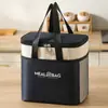 Bolsa Térmica para Marmita Estilo Coreano, Bolsa Térmica para Marmita com Folha de Alumínio Espessa, Bolsa Lateral Conveniente para Marmita com Bolsa para Arroz, Bolsa Grande para Piquenique
