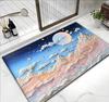 Alfombra de Tierra de Diatomeas para Baño Absorbente Alfombra para Pies Entrada Resistente a la Suciedad Resistente al Desgaste Fácil Cuidado Alfombra de Piso