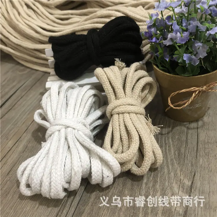 6MM双层空心棉绳