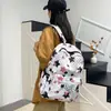 Mochila Nova para Casal de Grande Capacidade Estilo Coreano com Padrão de Estrelas Fofas para Alunos do Ensino Fundamental, Médio e Universitário