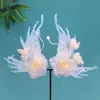 2025 Nuevo Estilo Antiguo Super Hada Diseño Original Hecho a Mano Alas Degradadas Tocado Dinastía Han Clip de Flor Caliente Accesorios para el Cabello