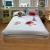 2026 Nuevo Modelo Esterilla de Enfriamiento Pe Bordada Juego de Sábanas para Cama 48X74Cm Funda de Almohada/Par Juego de Sábana Ajustable - Raya Gris