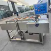 Máquina de limpieza de cepillos, máquina de limpieza de ostras totalmente automática con rodillos de cepillo y boquillas rociadoras, el cepillo es desmontable para facilitar la limpieza y el mantenimiento de la higiene