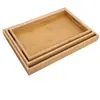 Bandeja Rectangular de Bambú Engrosada, Bandeja de Té de Bambú para Uso en Hotel, Bandeja Creativa de Madera de Bambú para Frutas y Pan