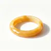 Pulseira de Jade Amarelo Dragão Natural Fio de Ouro Tira Plana de Jade Pulseira de Jade Quartizito Amarelo Cor Jade Joias Versáteis de Jade