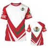 Camiseta Masculina Estampada com Bandeira do Emblema Nacional Mexicano 3D Verão 2024 Moda Streetwear Top Camiseta
