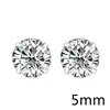 Pendientes Pequeños de Plata de Ley S925 con Cuatro Garras y Diamantes, Estilo Unisex, Diseño Simple, Adecuados para Perforaciones de Oreja, No Necesitan Quitarse al Dormir