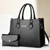 Bolso de mujer de comercio exterior 2025, nuevo bolso de madre con estampado de cocodrilo, monedero de moda, bolso de hombro de cuero brillante de gran capacidad