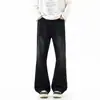Jeans de mezclilla lavada estilo retro americano, nuevo estilo de moda high-street, corte holgado, pierna ancha, versátiles, casuales, pantalones largos de pierna recta para hombre