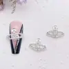Nova Joia de Unha Planeta Rainha Mãe Joias de Unha Super Brilhantes Diamante Saturno Liga de Metal Decoração de Unha