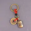 Colgante Amuleto Pixiu de Latón, Llavero de la Fortuna, Accesorio Pequeño, Estilo Étnico Vintage, Moderno, Único, Versátil