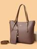 Bolso Tote de Diseño Único Madre-Hijo para Mujer, Bolso de Mano Suave de Cuero de Gran Capacidad con Correa Ancha para el Hombro, Versátil Set de Dos Piezas Cruzado