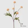Flores artificiales: diente de león, ramo de crisantemo bola, flores artificiales, flores de seda, crisantemo bola, decoración del hogar para sala de estar nórdica, venta al por mayor de bodas